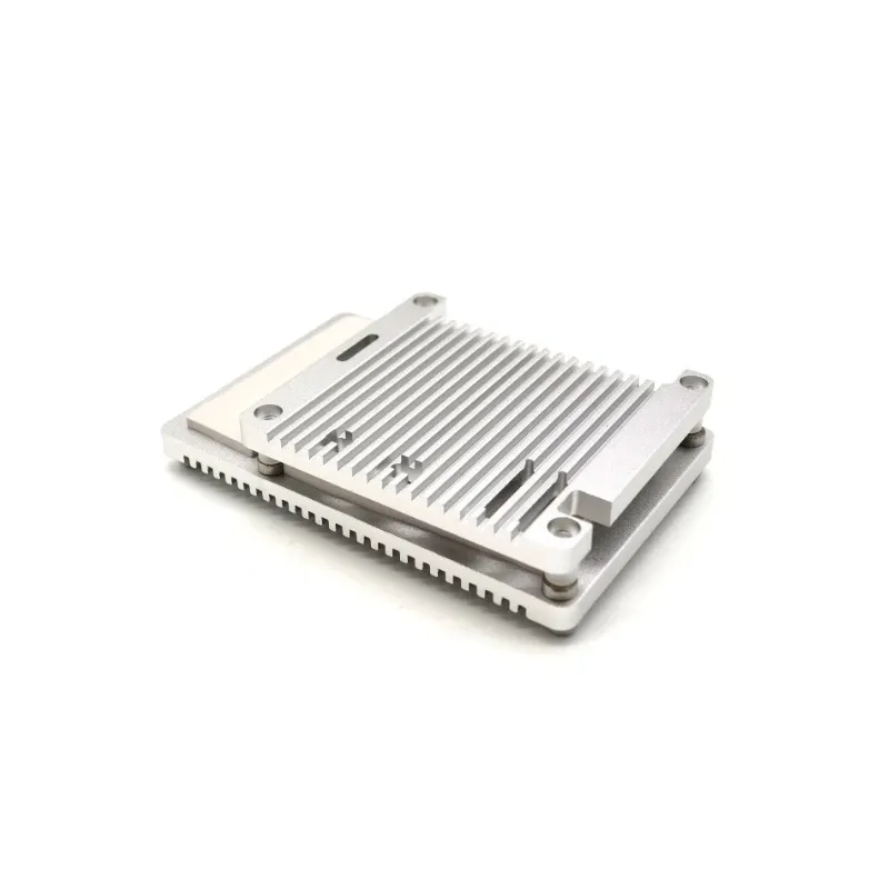 EDATEC Raspberry Pi 5 Passive Cooling CNC Case, Silver