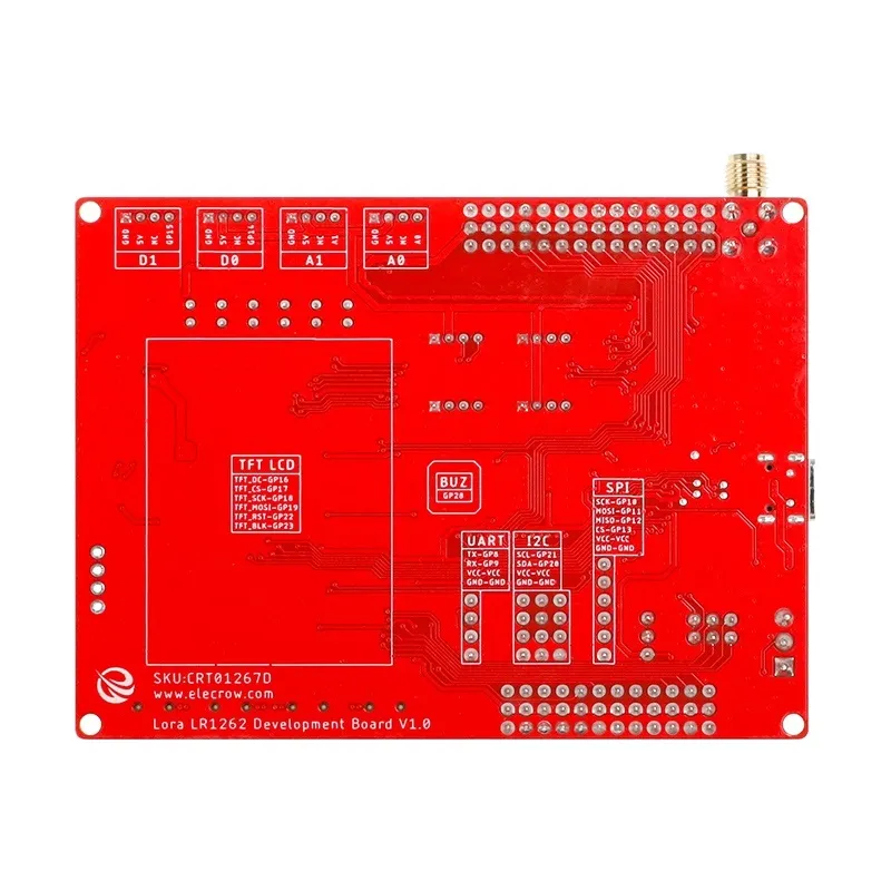 Elecrow LR1262 LoRaWAN RP2040 Dev Board w/ 1.8" LCD - Image 3