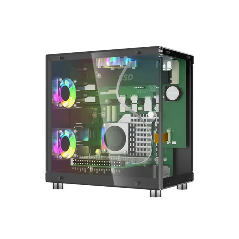 Elecrow Mini PC Case w/ OLED & M.2 SSD for Raspberry Pi 5