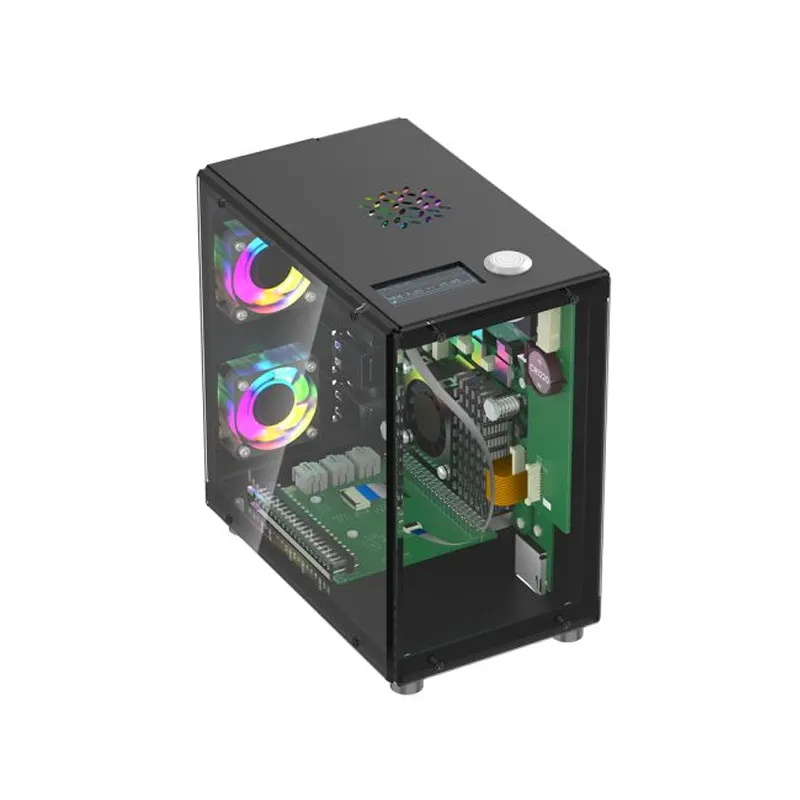 Elecrow Mini PC Case w/ OLED & M.2 SSD for Raspberry Pi 5 - Image 3