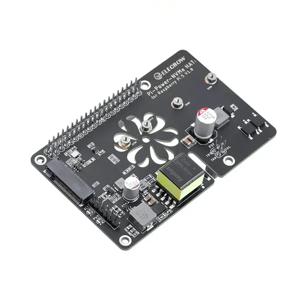 Elecrow Pi Power M.2 NVMe & PoE+ HAT for Raspberry Pi 5