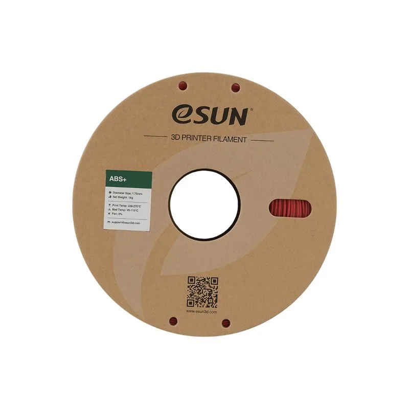 eSUN ABS+ Filament, Fire Engine Red, 1.75mm - Image 2