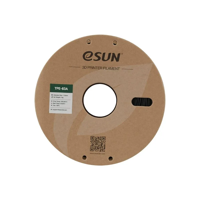 eSUN eLastic TPE-83A Black 1.75mm Filament Spool - Image 4