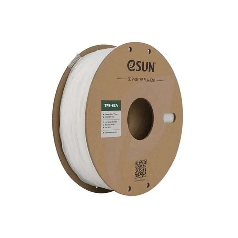 eSUN eLastic TPE-83A White 1.75mm 1kg 3D Printer Filament