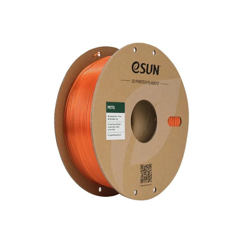 eSUN PETG+ 1.75mm Translucent Orange 1kg Filament