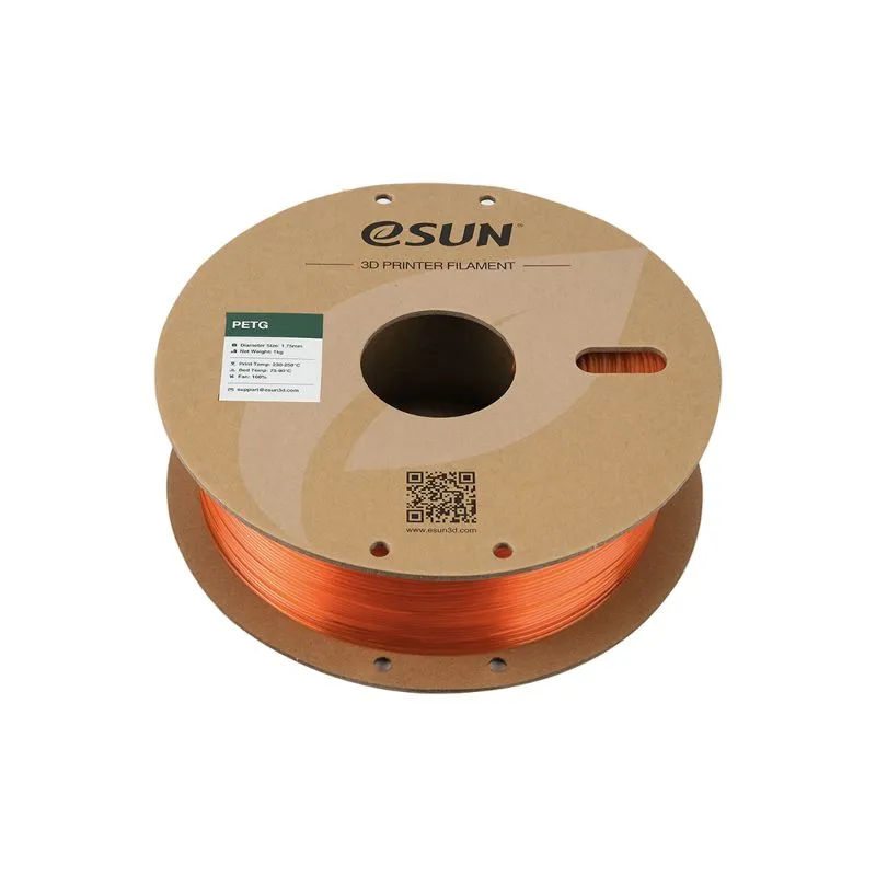 eSUN PETG+ 1.75mm Translucent Orange 1kg Filament - Image 2