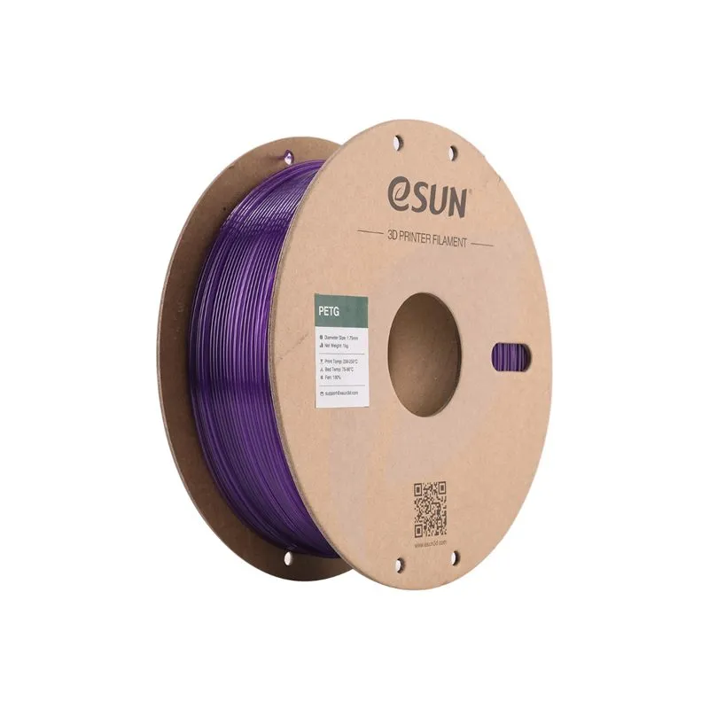 eSUN PETG+ 1.75mm Translucent Purple 1kg Filament