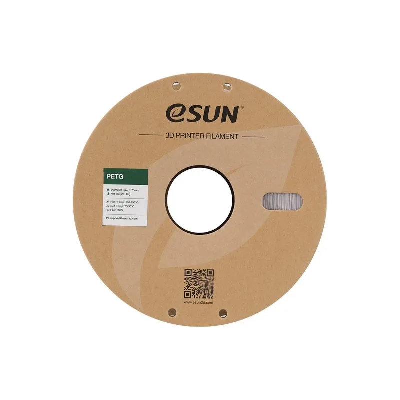 eSUN PETG+ Clear 1.75mm 3D Printer Filament Spool - Image 2