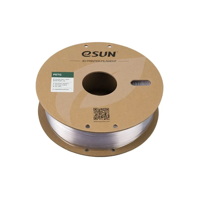 eSUN PETG+ Clear 1.75mm 3D Printer Filament Spool - Image 4
