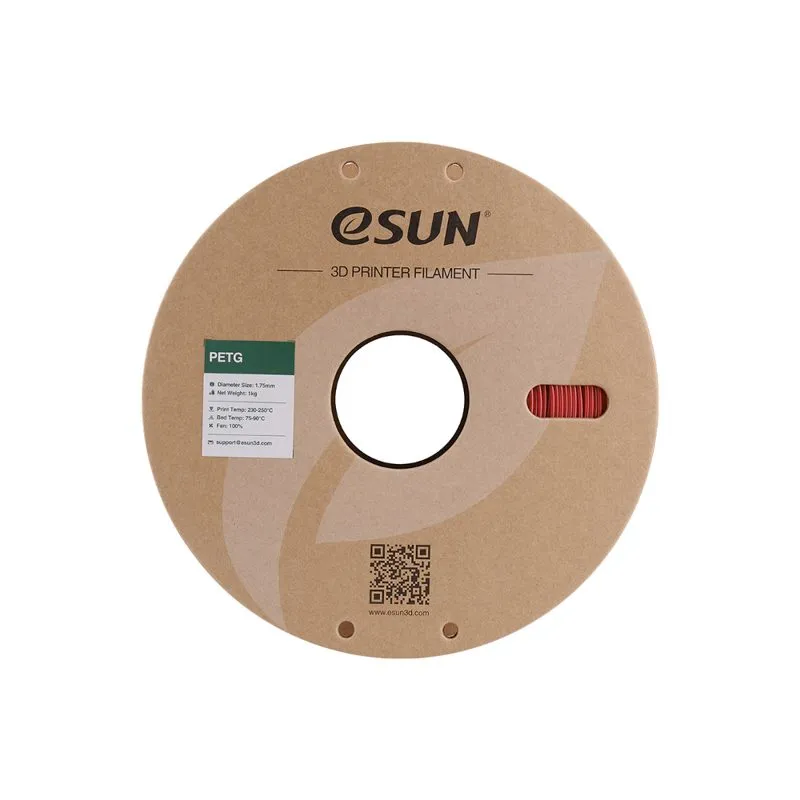 eSUN PETG+ Fire Engine Red 1.75mm Filament 1kg - Image 2
