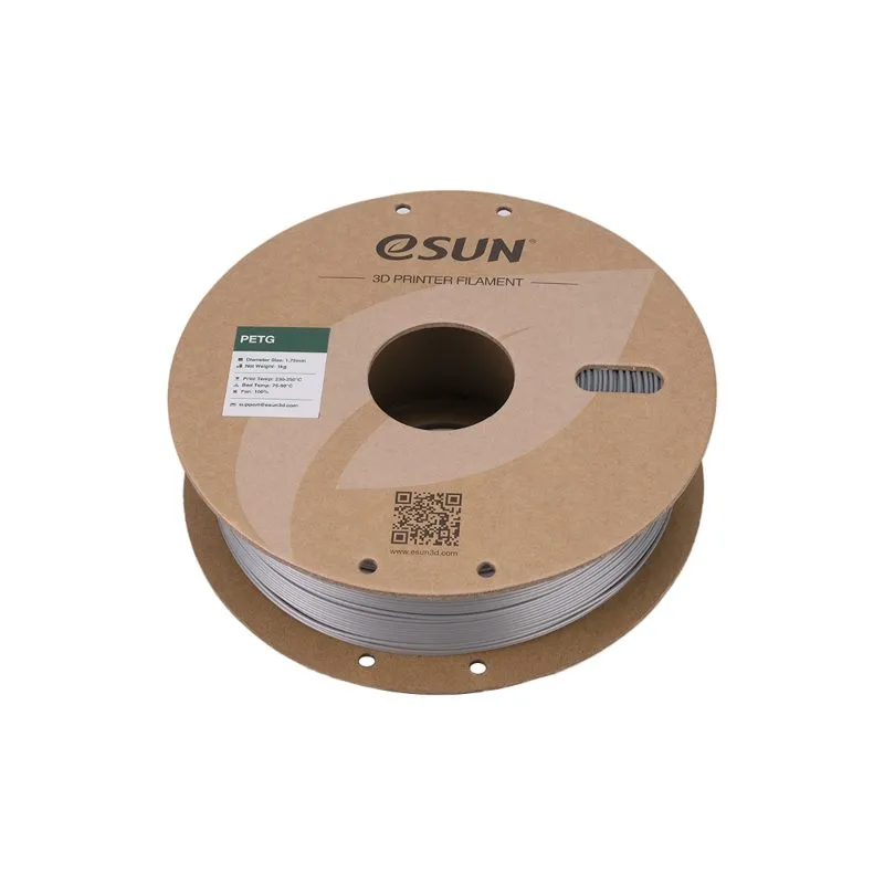 eSUN PETG+ Silver 1.75mm 3D Printer Filament 1kg - Image 3