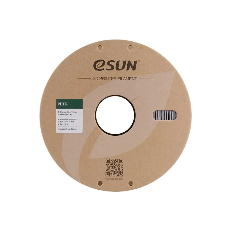 eSUN PETG+ Silver 1.75mm 3D Printer Filament 1kg - Image 4
