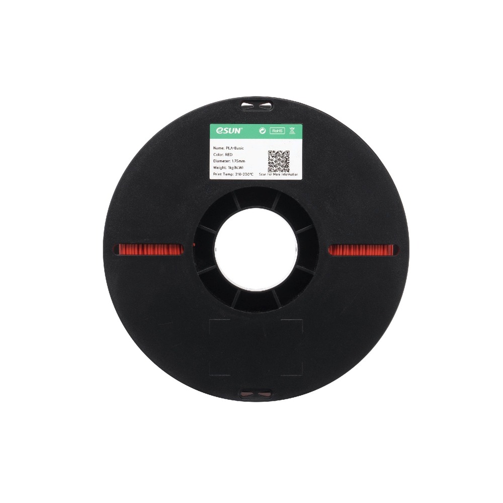 eSUN PLA-Basic Red 1.75mm 3D Printer Filament Spool - Image 2