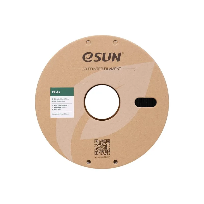 eSUN PLA+ Black 1.75mm 3D Printer Filament Spool - Image 2
