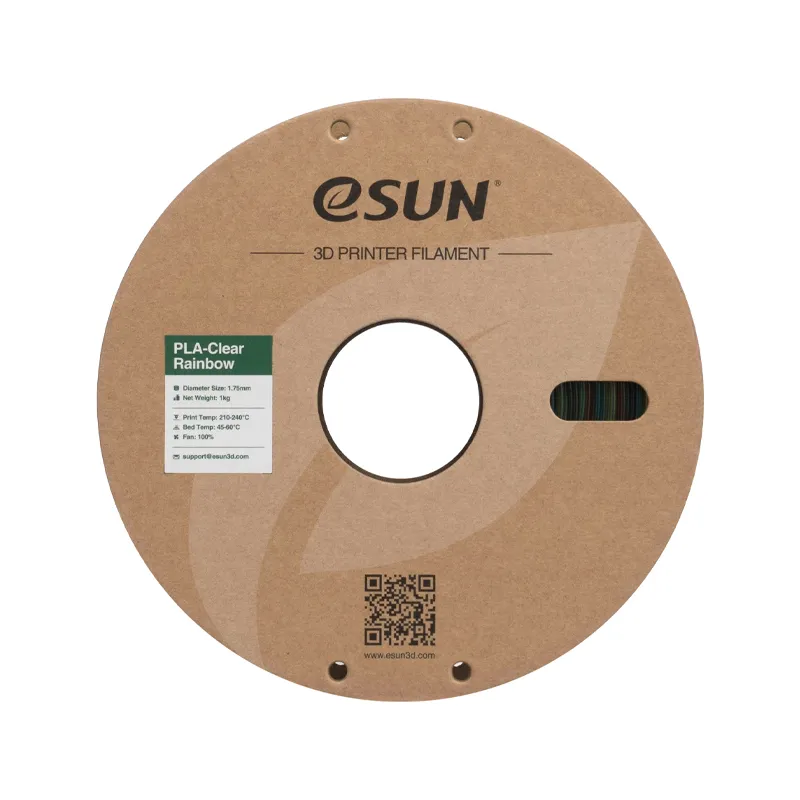eSUN PLA-Clear Rainbow 1.75mm Translucent B Filament - Image 2