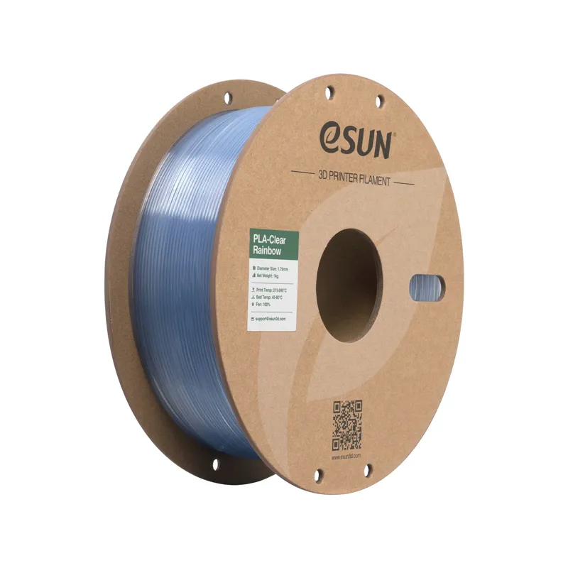 eSUN PLA-Clear Rainbow Blue Crystal 1.75mm Filament