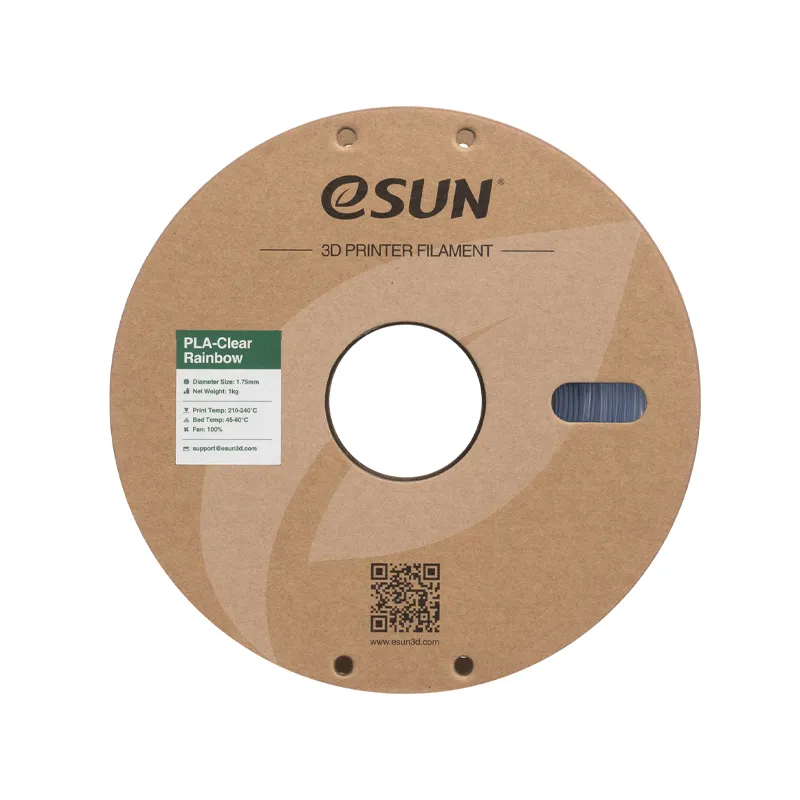 eSUN PLA-Clear Rainbow Blue Crystal 1.75mm Filament - Image 2