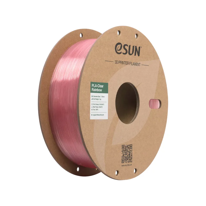 eSUN PLA-Clear Rainbow Pink Crystal 1.75mm Filament