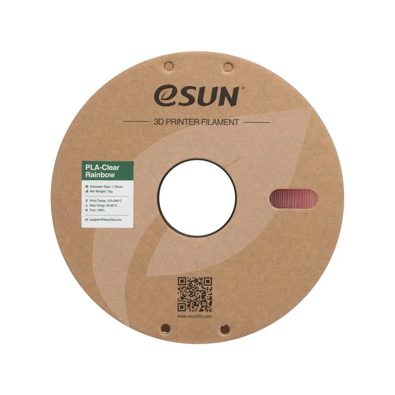 eSUN PLA-Clear Rainbow Pink Crystal 1.75mm Filament - Image 2