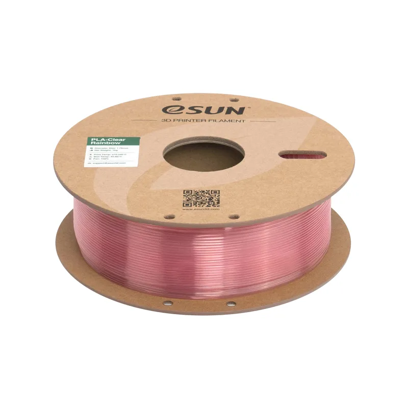 eSUN PLA-Clear Rainbow Pink Crystal 1.75mm Filament - Image 4