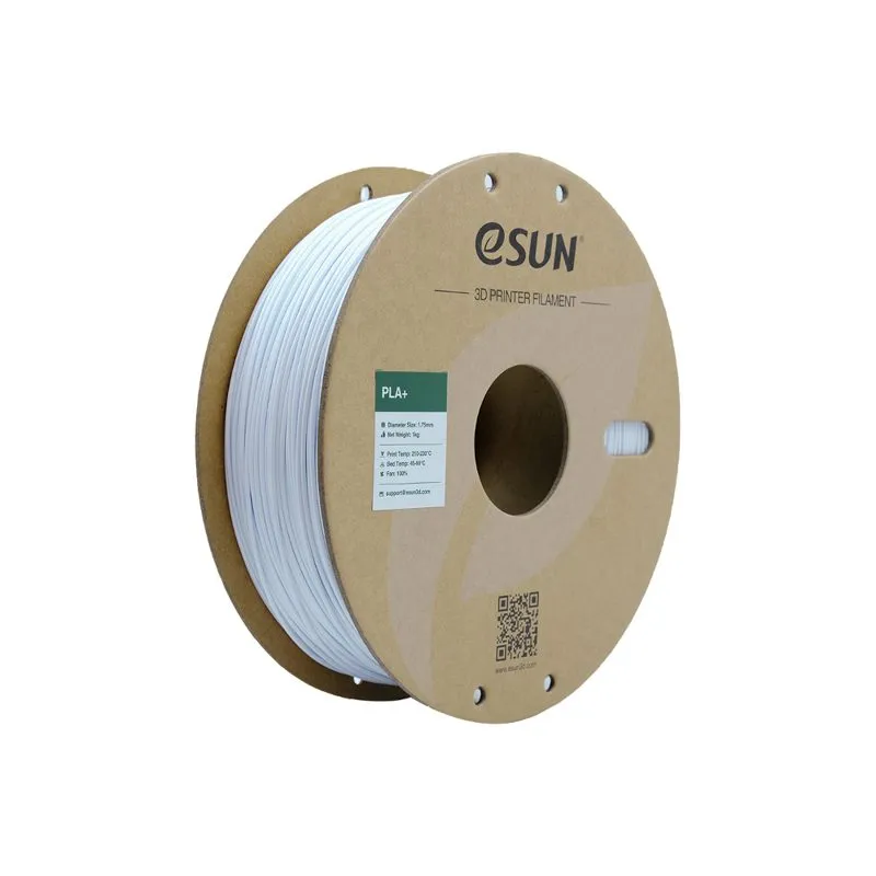eSUN PLA+ Cold White 1.75mm 3D Printer Filament Spool