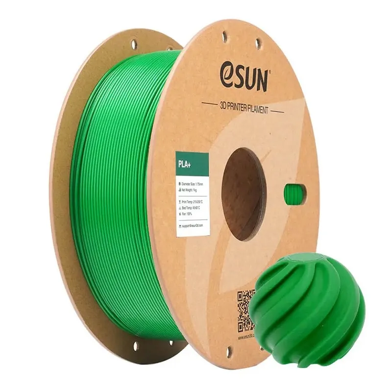 eSUN PLA+ Green 1.75mm 1kg 3D Printer Filament Spool