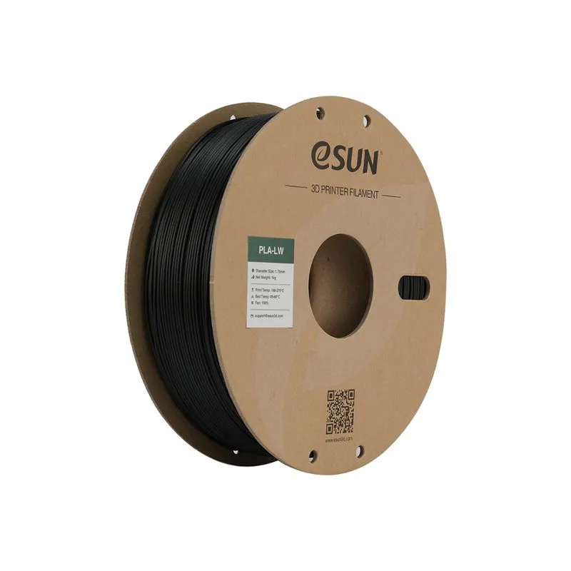 eSUN PLA-LW 1.75mm Lightweight Black 3D Printer Filament