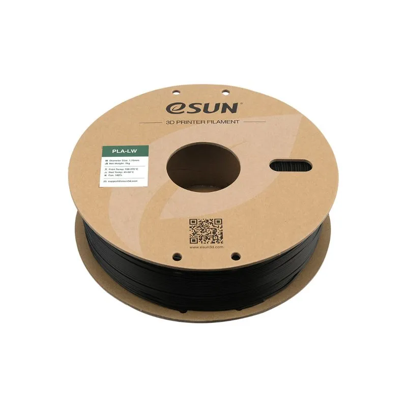 eSUN PLA-LW 1.75mm Lightweight Black 3D Printer Filament - Image 2