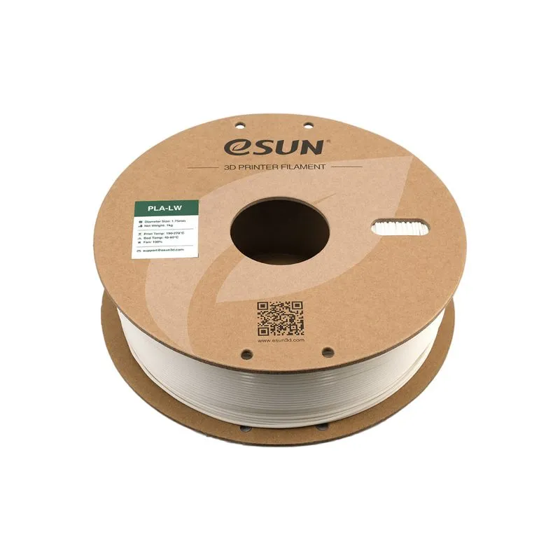 eSUN PLA-LW White 1.75mm Lightweight Filament 1kg - Image 2
