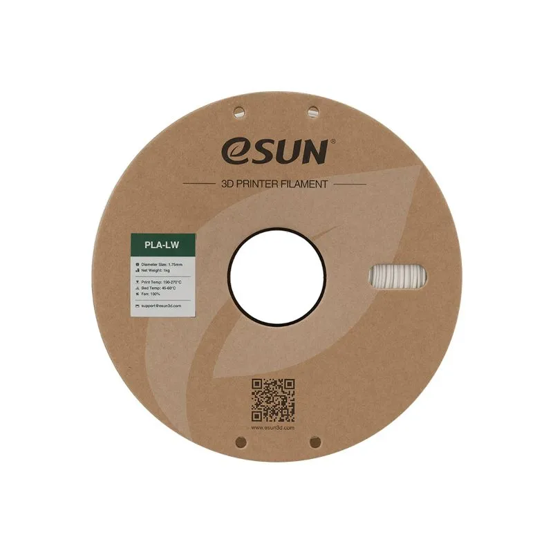 eSUN PLA-LW White 1.75mm Lightweight Filament 1kg - Image 4