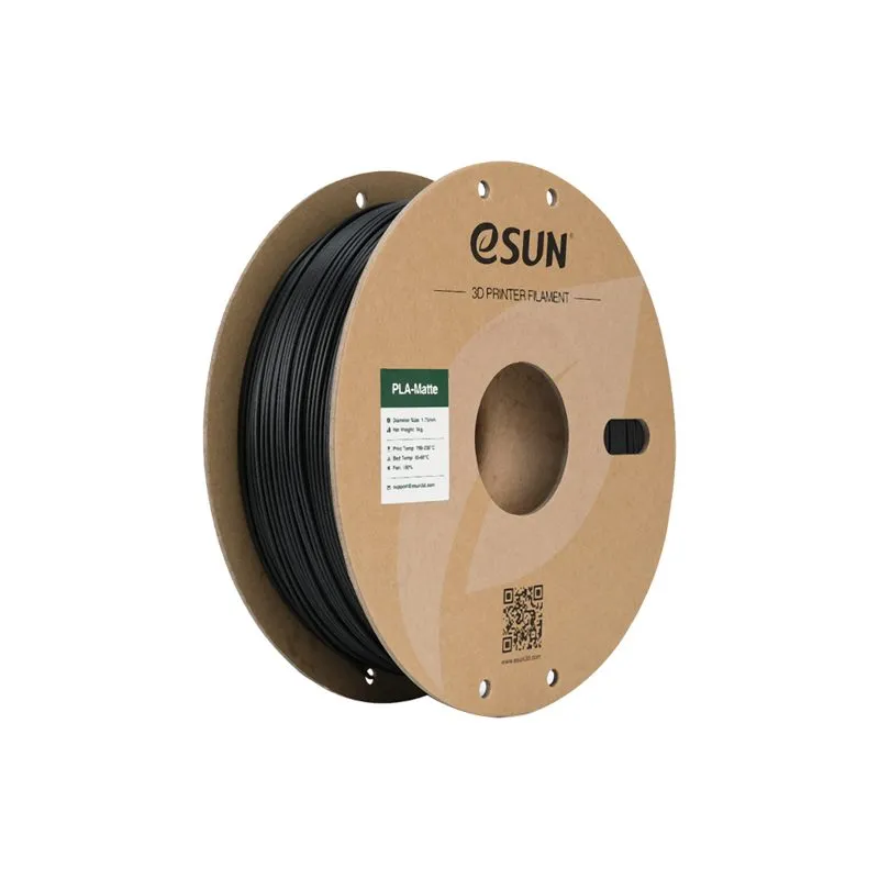 eSUN PLA-Matte Deep Black 1.75mm 3D Printer Filament