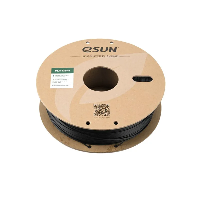 eSUN PLA-Matte Deep Black 1.75mm 3D Printer Filament - Image 2