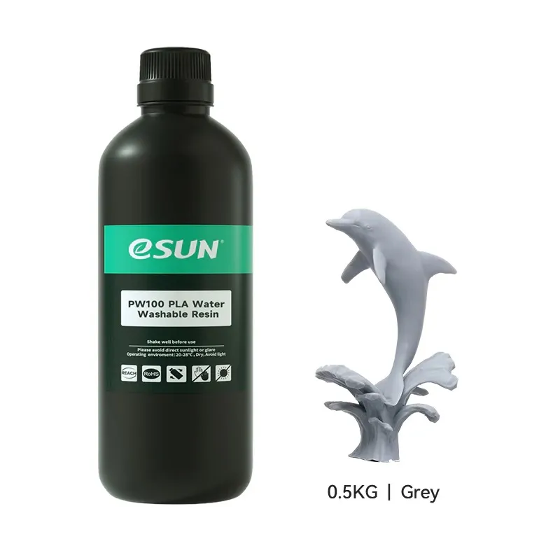 eSUN PW100 PLA Water Washable Resin - Grey 1kg - Image 2