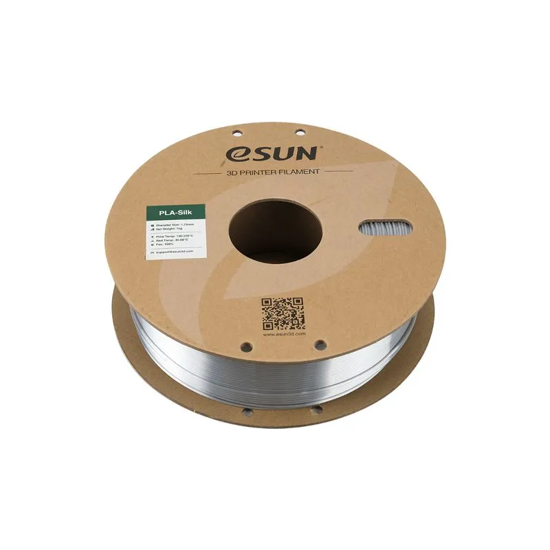 eSUN Silk PLA Filament - Silver - 1.75mm Spool - Image 2