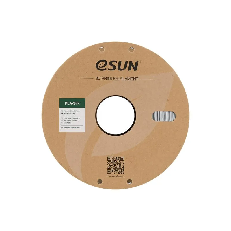 eSUN Silk PLA Filament - Silver - 1.75mm Spool - Image 4