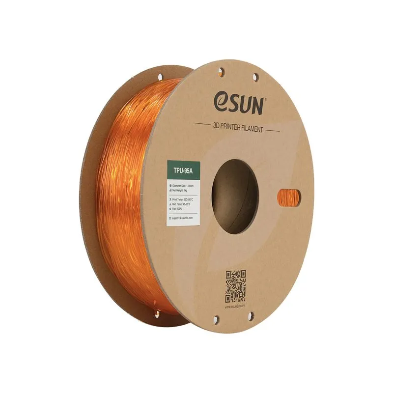eSUN TPU 95A Filament - Transparent Orange 1.75mm