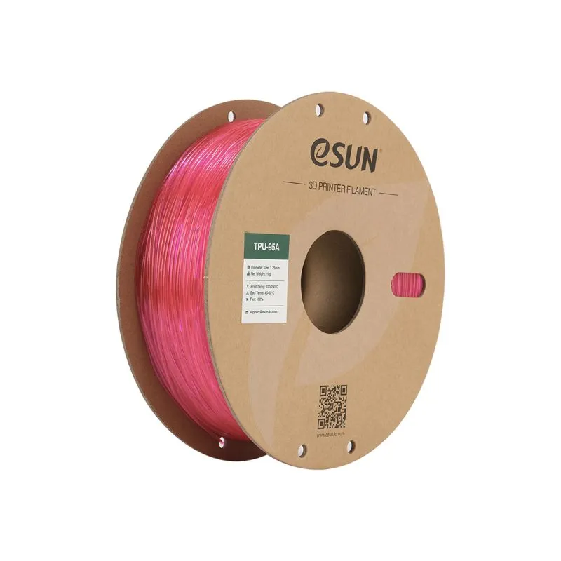 eSUN TPU-95A Translucent Pink 1.75mm 1kg Filament