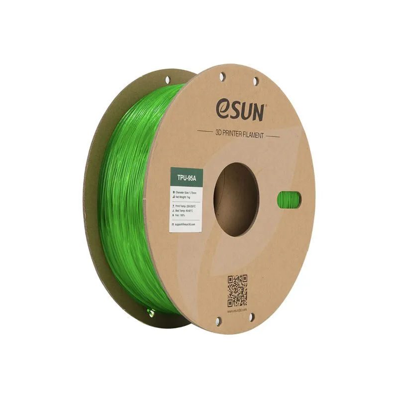 eSUN TPU-95A Transparent Green 1.75mm Filament