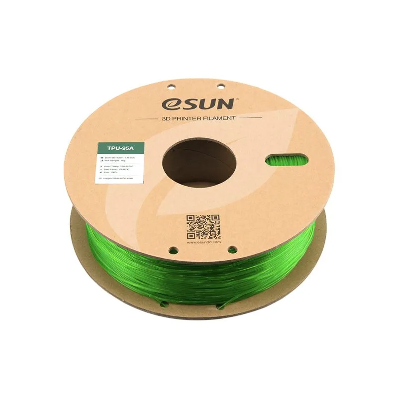 eSUN TPU-95A Transparent Green 1.75mm Filament - Image 2