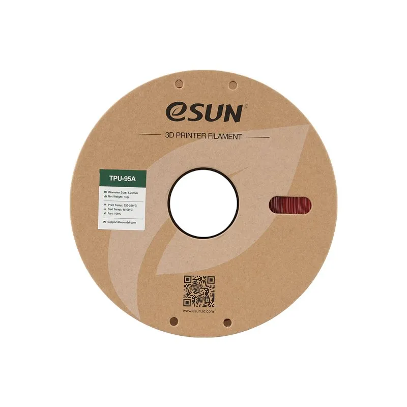 eSUN TPU-95A Transparent Red 1.75mm 3D Filament - Image 4