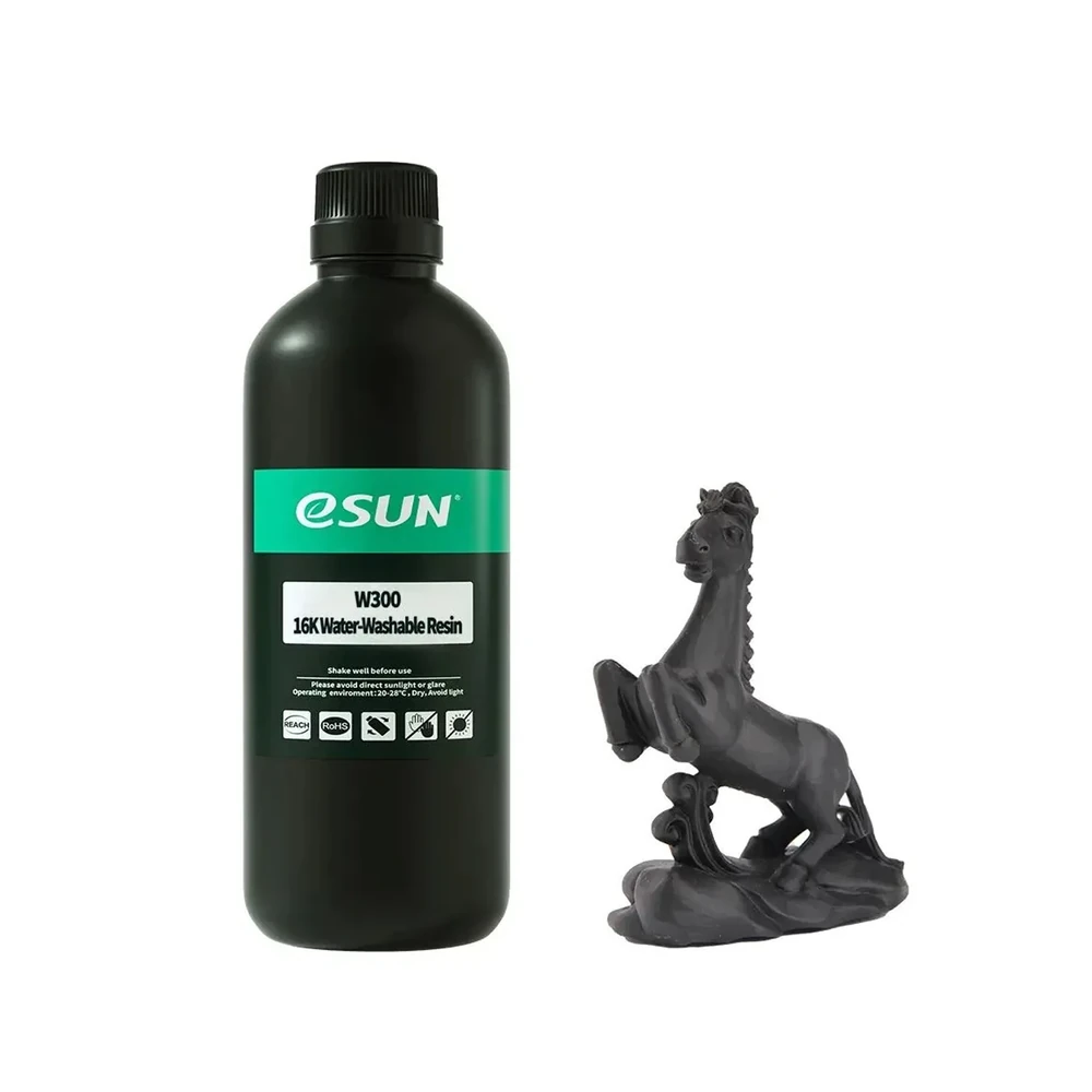 eSUN W300 16K Water-Washable Resin, Black, 1kg - Image 2