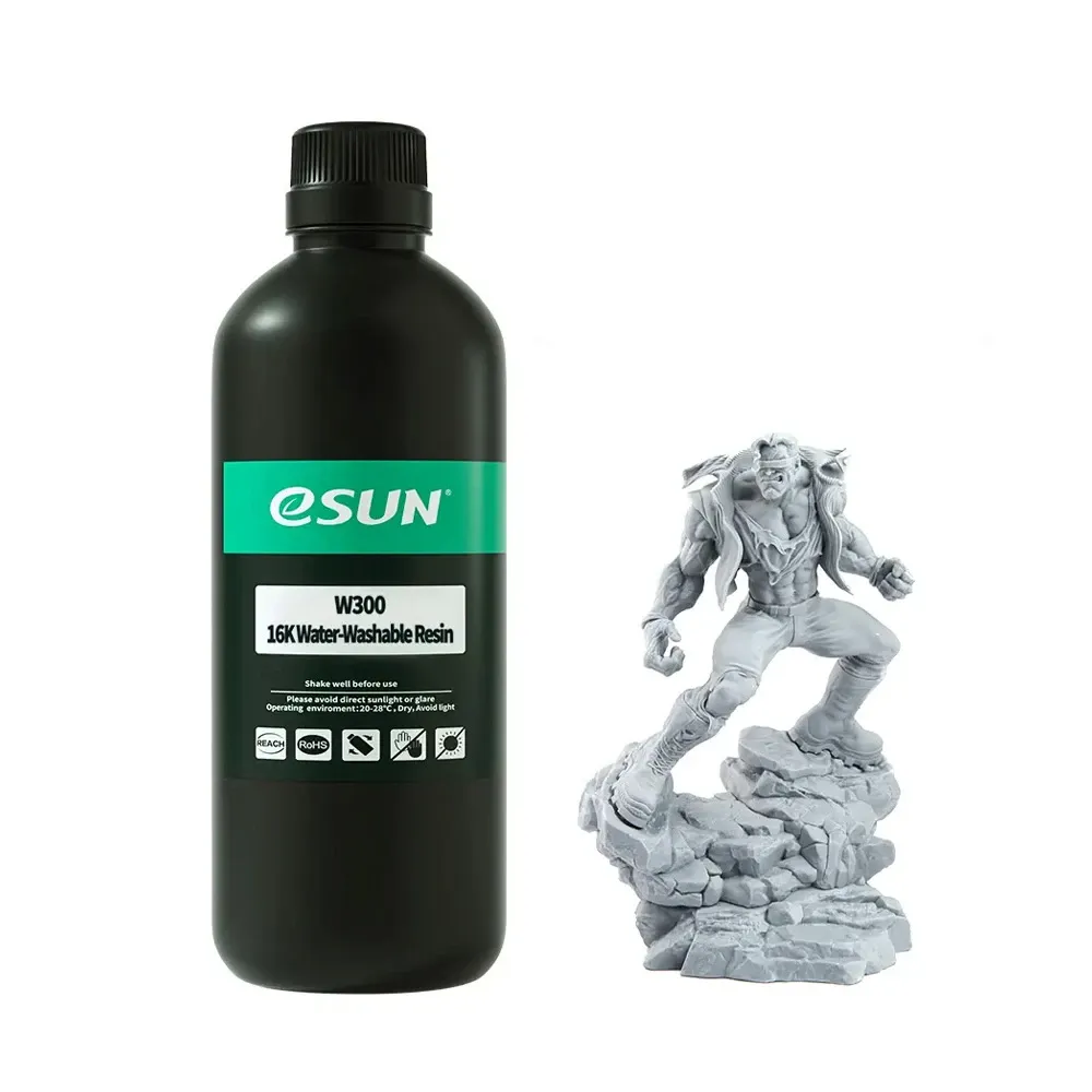 eSUN W300 16K Water-Washable Resin, Grey, 1kg - Image 2