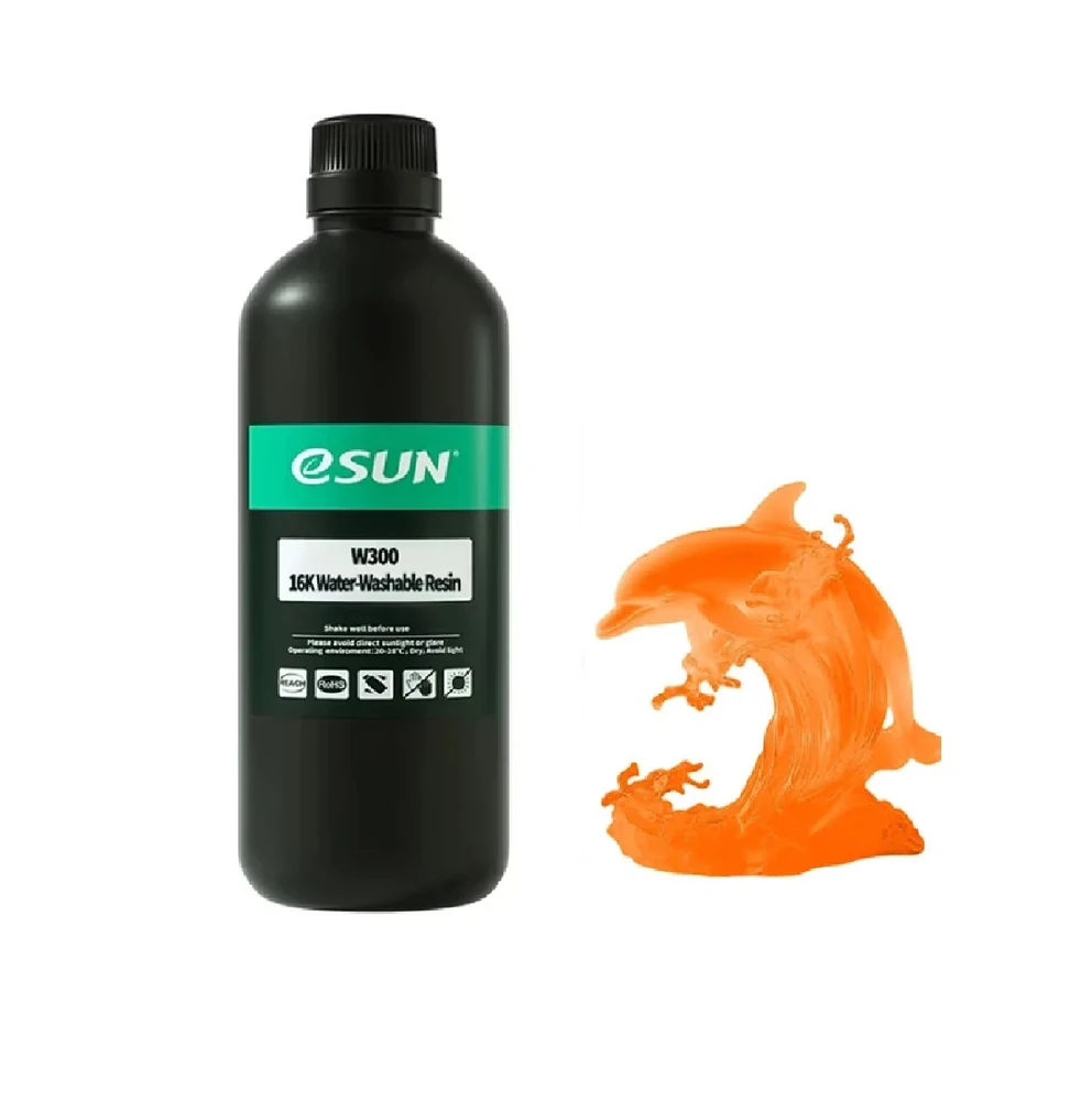 eSUN W300 16K Water-Washable Resin Orange Red 1kg - Image 2