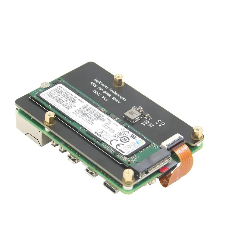 Geekworm X1002 NVMe M.2 SSD PCIe Bottom Board for Pi 5