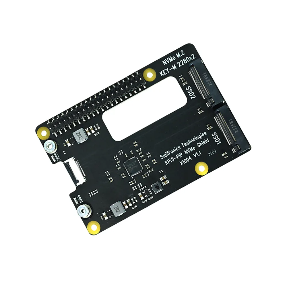 Geekworm X1004 Dual 2280 NVMe SSD Shield for Pi 5