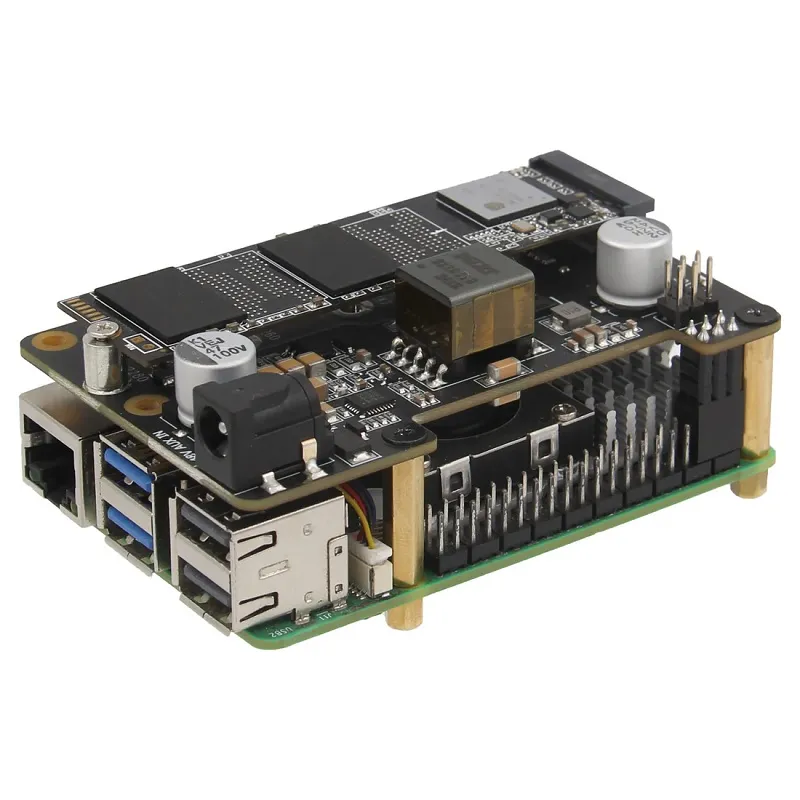 Geekworm X1012 PCIe NVMe+POE Shield for Raspberry Pi 5