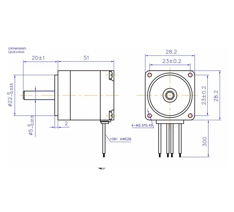 Generic 28HS51-0674 NEMA14 Stepper Motor - 1.2Kg-cm - Image 3