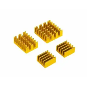 Gold Aluminum Heatsink Set for Raspberry Pi 4B