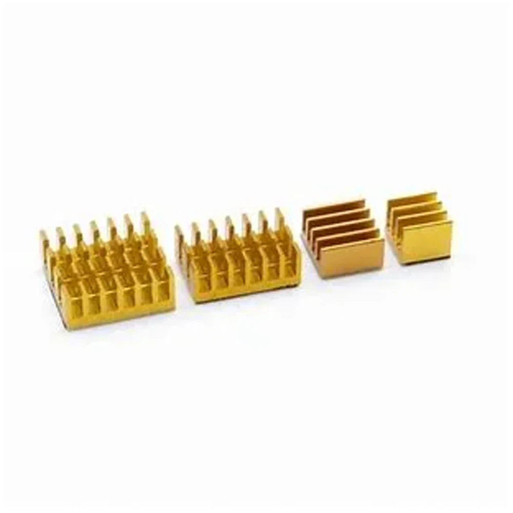 Gold Aluminum Heatsink Set for Raspberry Pi 4B - Image 2