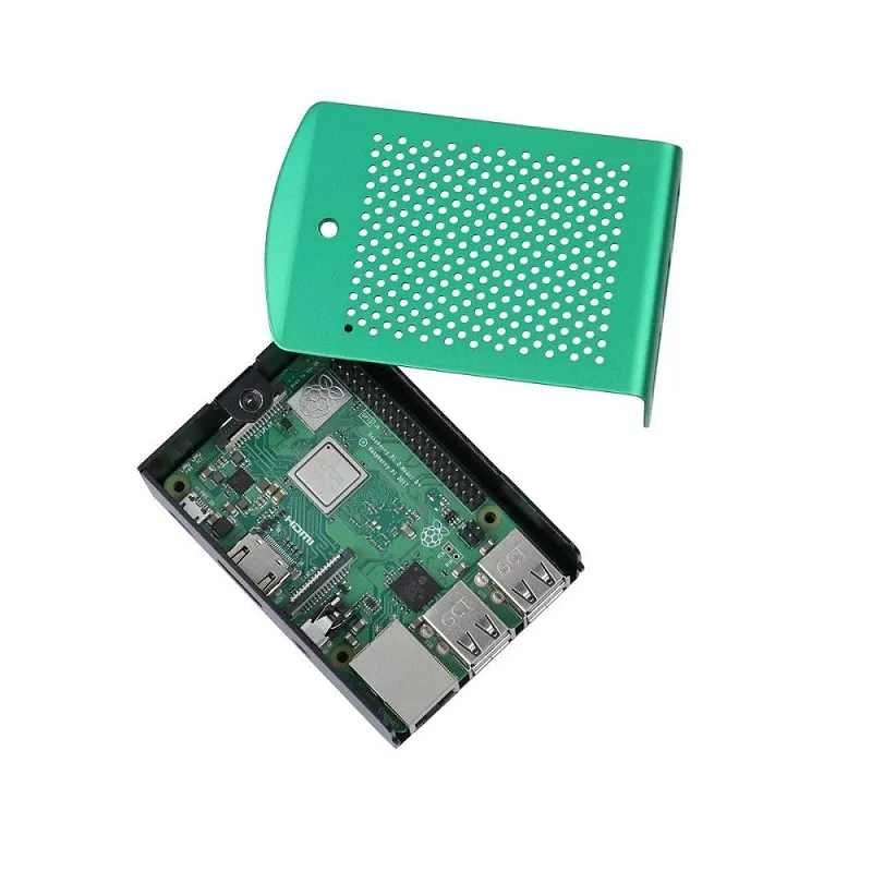 Green Aluminum Case for Raspberry Pi 3B+/3B - Image 2